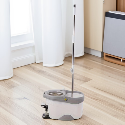 Foot-operated rotating mop and bucket set, 360° rotating floor cleaning system