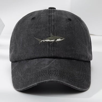 High-quality shark embroidered baseball cap