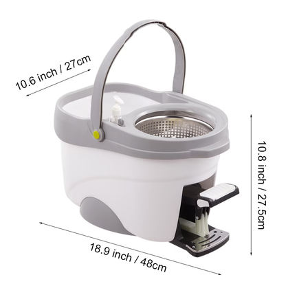 Foot-operated rotating mop and bucket set, 360° rotating floor cleaning system