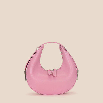 Female crescent bag leather round fresh underarm bag