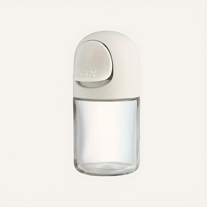 Glass condiment jars with precise measuring devices