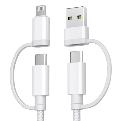 For iPhone 17 16 Pro 4 in 1 USB C Charger Cable