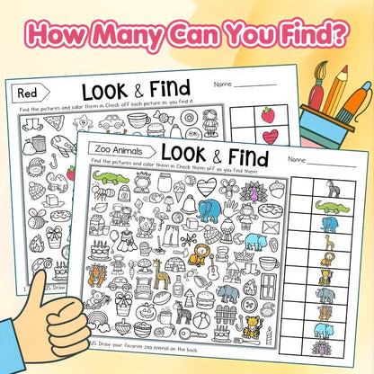 Children's Hidden Object Coloring Book