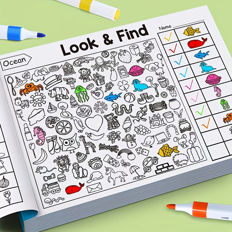 Children's Hidden Object Coloring Book