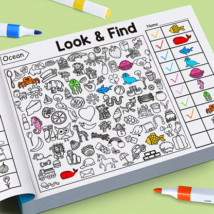 Children's Hidden Object Coloring Book