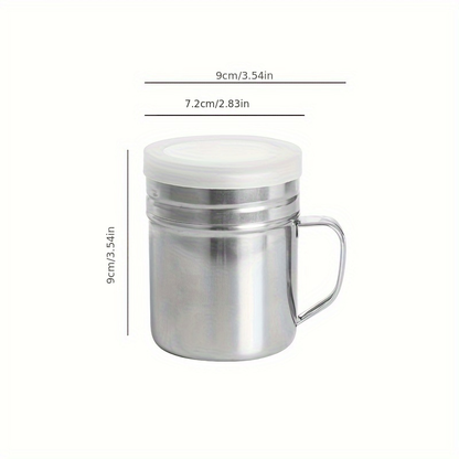 Stainless Steel Seasoning Jar with Handle - Durable BBQ Seasoning Bottle
