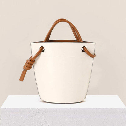 Newest Knot Design PU Large capacity Bucket bag handbags for women
