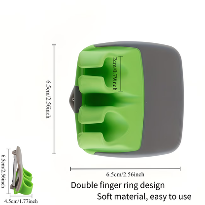 A stainless steel handheld peeler