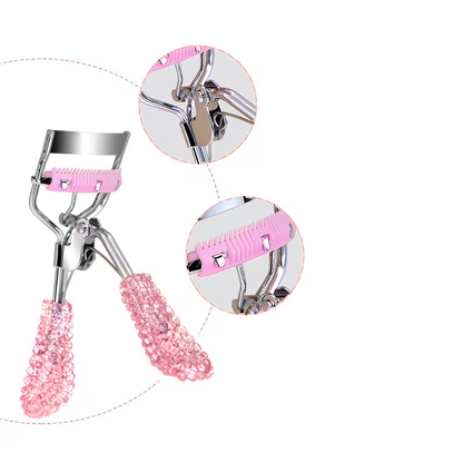 2 pieces of eyelash curler with comb handle and false eyelash assist
