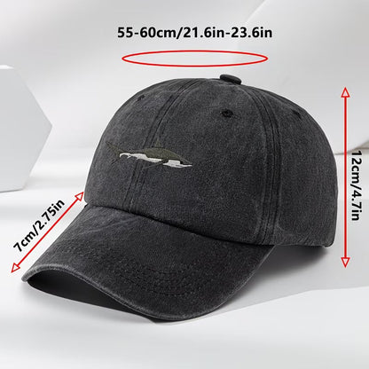 High-quality shark embroidered baseball cap